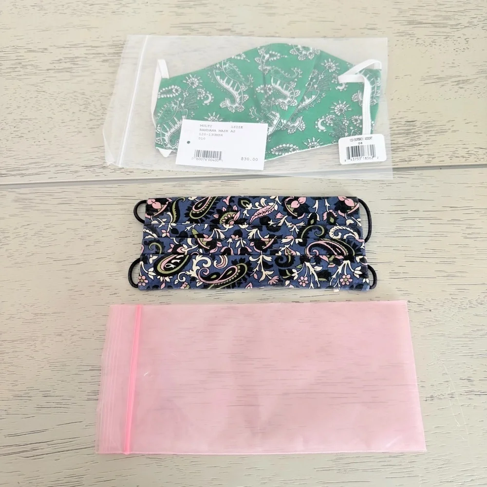NWT Veronica Beard Designer Face Masks Cotton Hospital Nursing Paisley